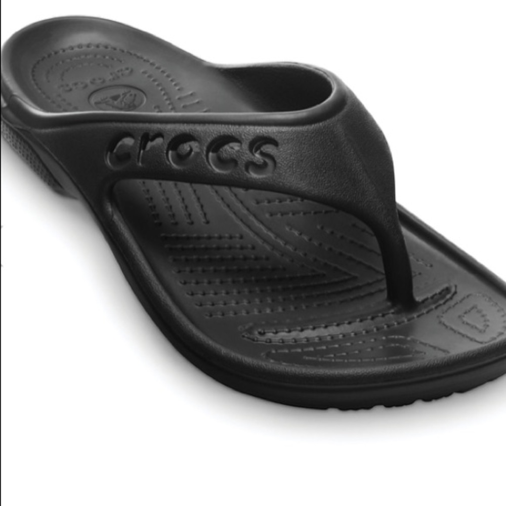 Crocs Black Flip Flops